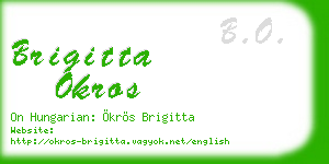 brigitta okros business card